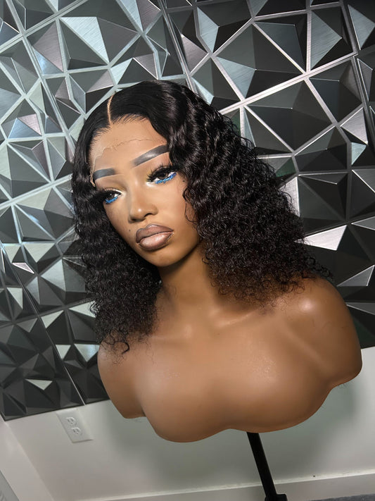 5x5 hd lace water wave wig glueless